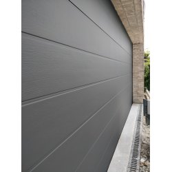 Antrasit garageport inkl. automatik - 2375 x 2278 mm (BxH)