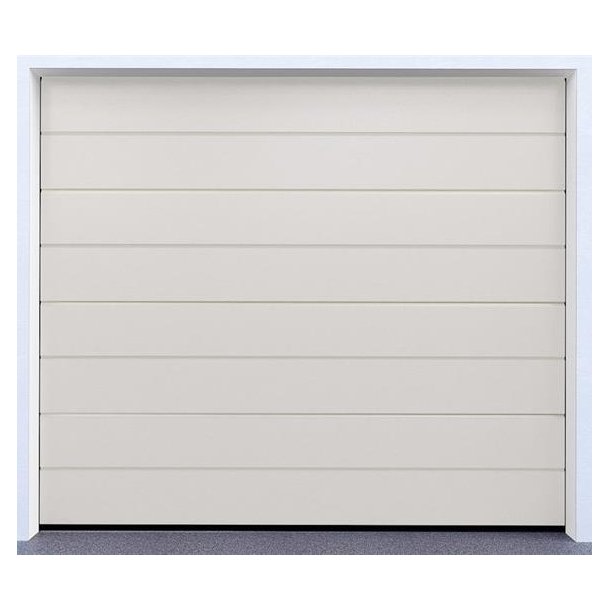 Hvid garageport inkl. automatik - 3000 x 2030 mm (BxH)
