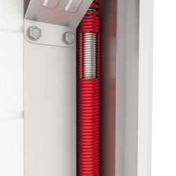 Hvid garageport inkl. automatik - 2750 x 2150 mm (BxH)