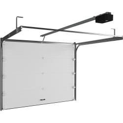Hvid garageport inkl. automatik - 2750 x 2150 mm (BxH)