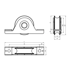 CAIS WSO 1630 B2 Skydeporthjul
