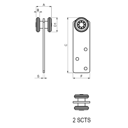 Cais 2 SCTS Kuglelejevogn til skyded�r