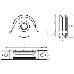 Cais WSV 824 B2 Skydeportshjul