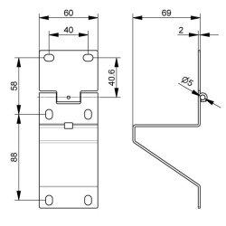 Universalt sidehngsel til ledhejseporte
