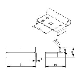 Universalt sideh�ngsel til ledhejseporte 