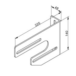 USA8L Monteringsplade Venstreside