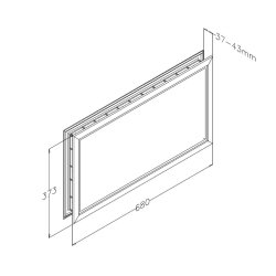 Portvindue m. sort ramme